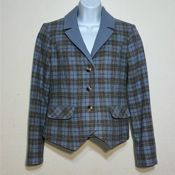 Pendleton Virgin Wool Lambs Wool Plaid Jacket Size 4 - Picture 1 of 17